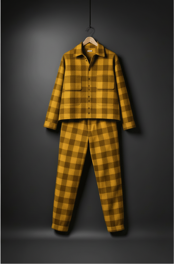 Ensemble chemise en laine BxM Paris à Manches Longues – Élégance et Confort - BxM Paris